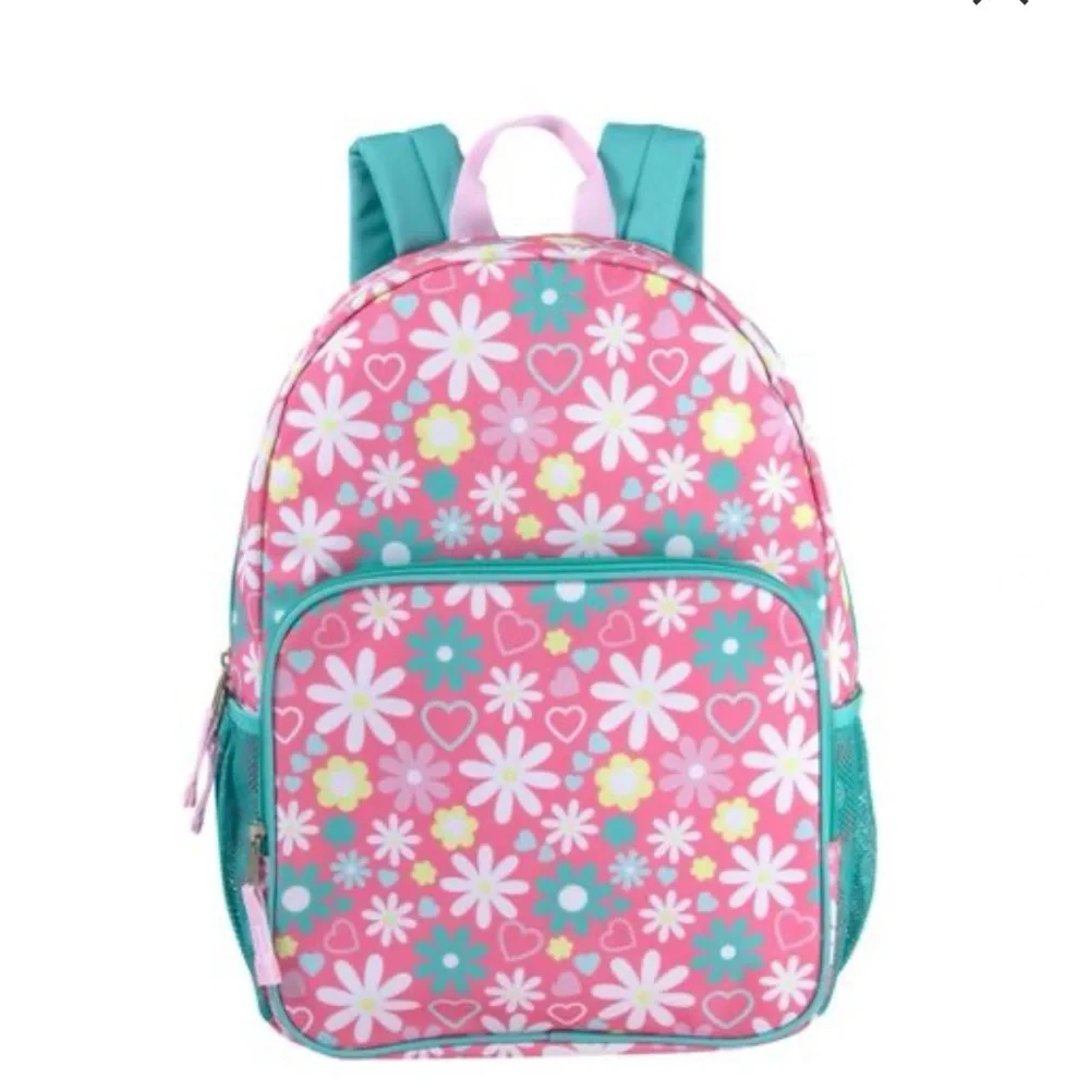 Pink Flower Starburst Laptop Backpack, NWT